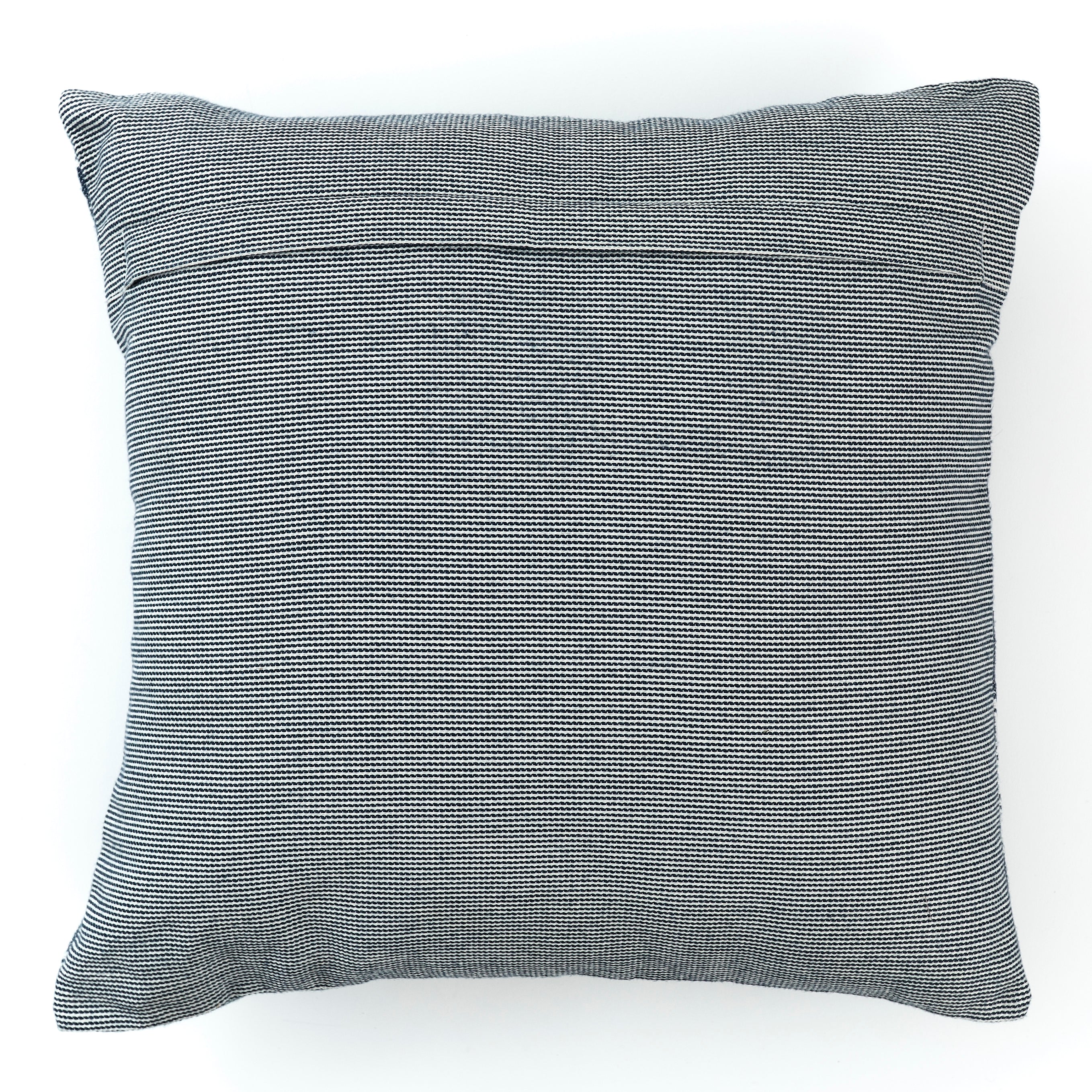 Ikat Stripe Indigo Cushion