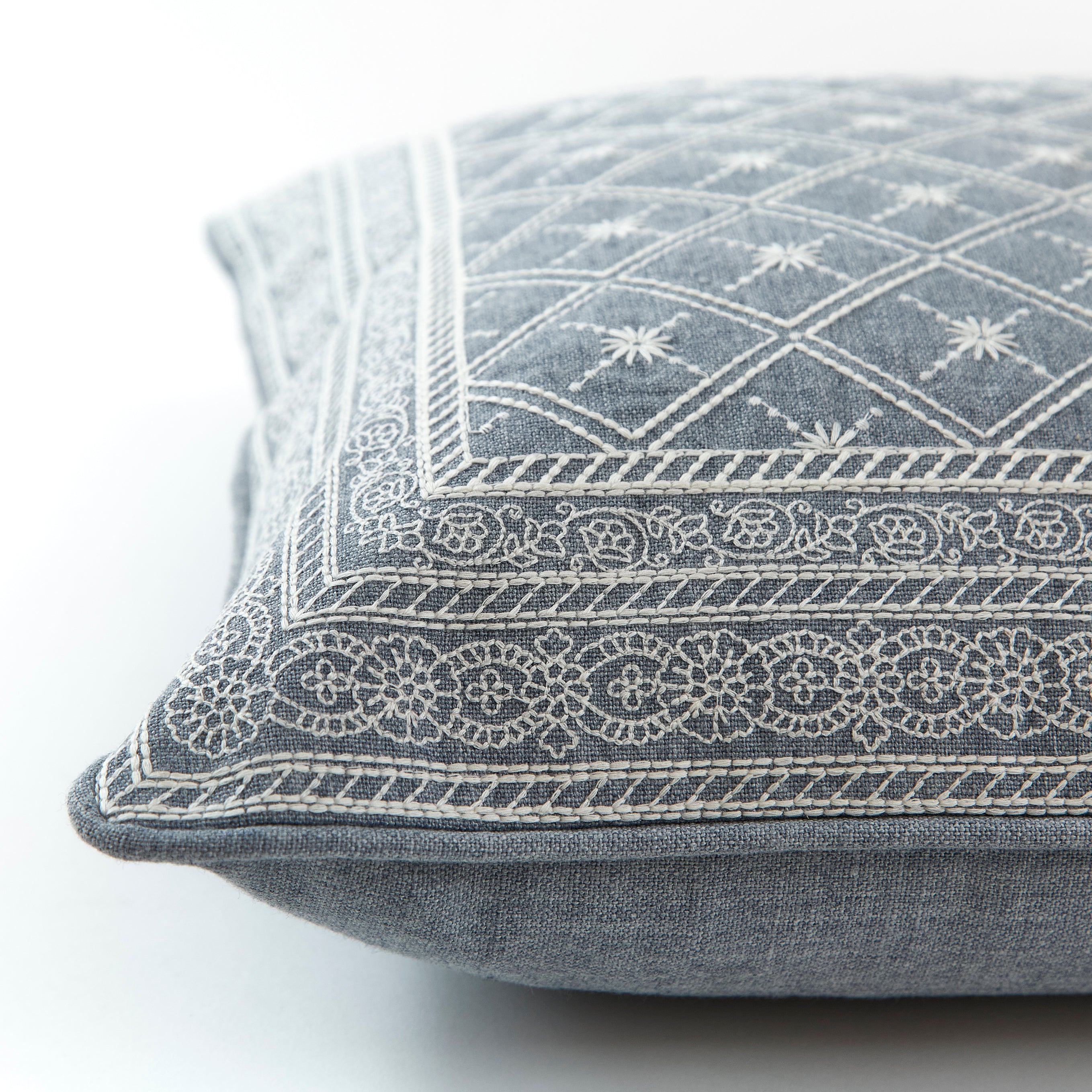 Lucknow Star Pottery Blue Cushion