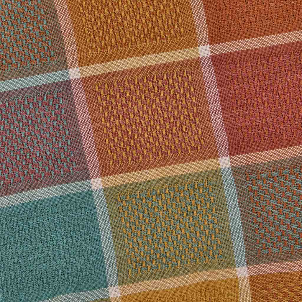Madras Check Sienna Throw