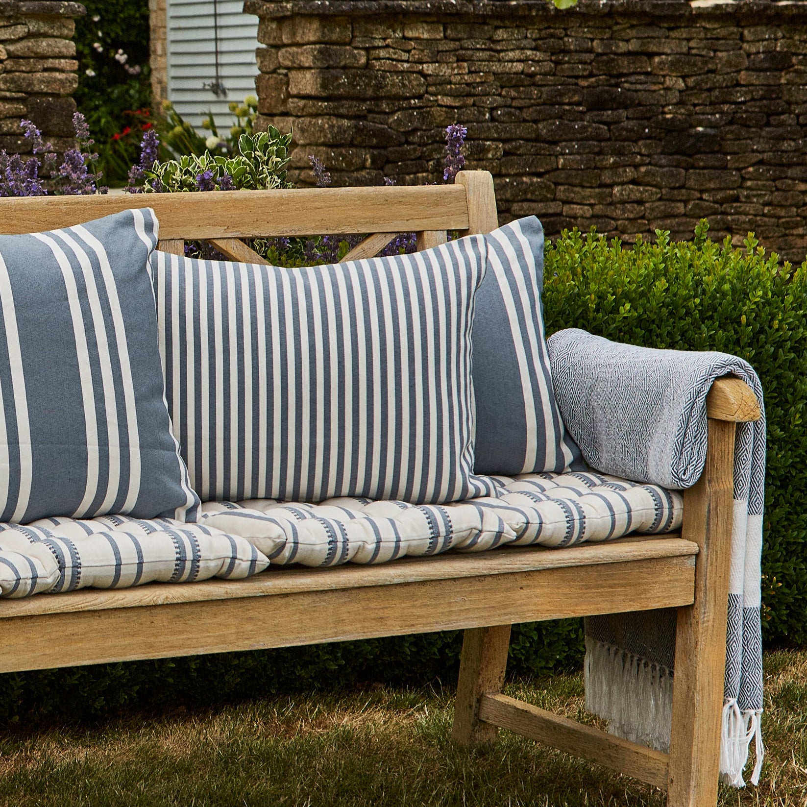 Toulouse Blue Canvas Cushion