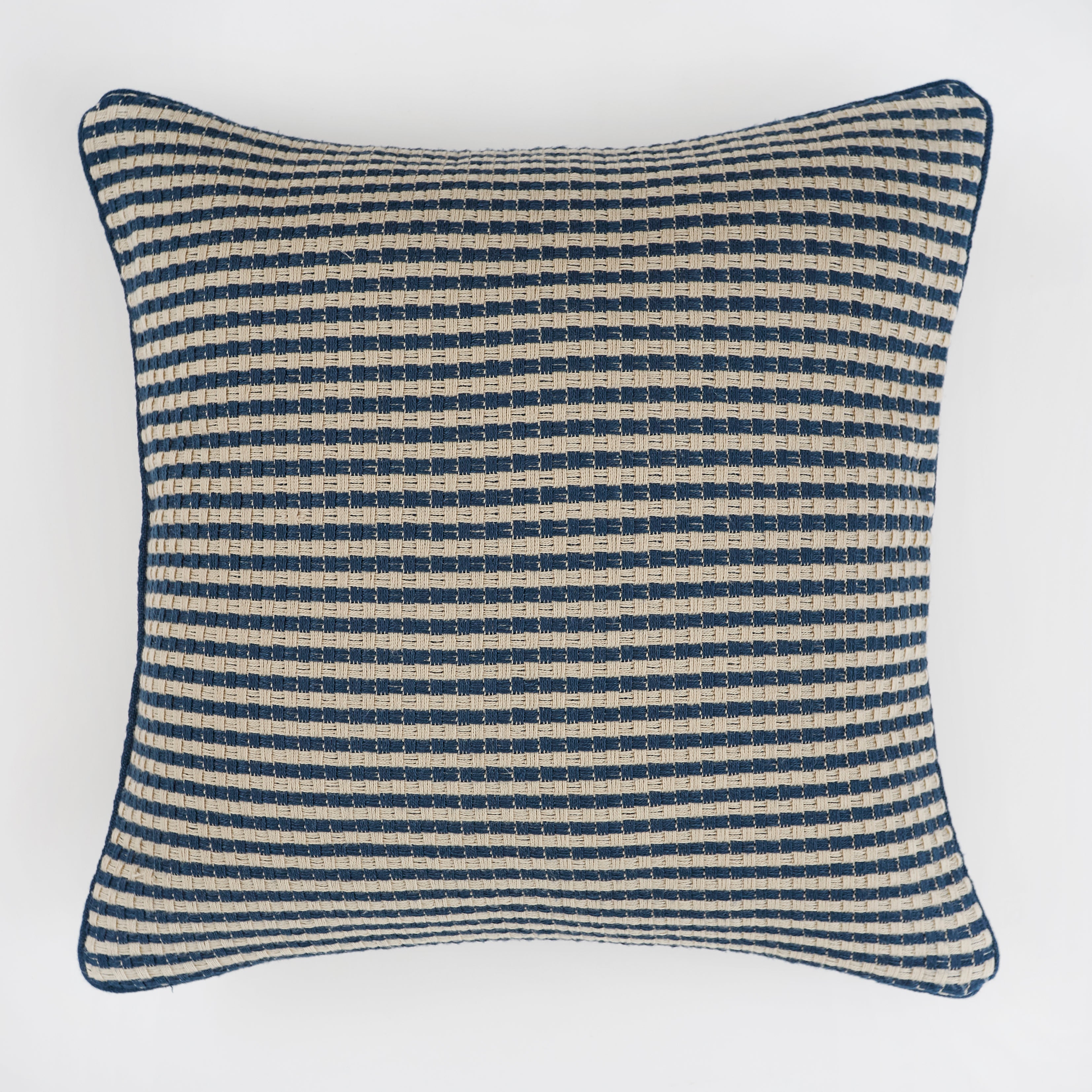 Pinstripe Navy Cushion