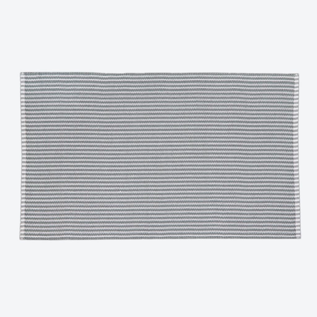 Polperro Stripe Dove Grey Rug - 240cm x 170cm
