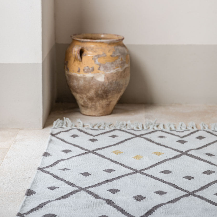 Medina Safi Rug | Diamond Monochrome Rugs | Weaver Green