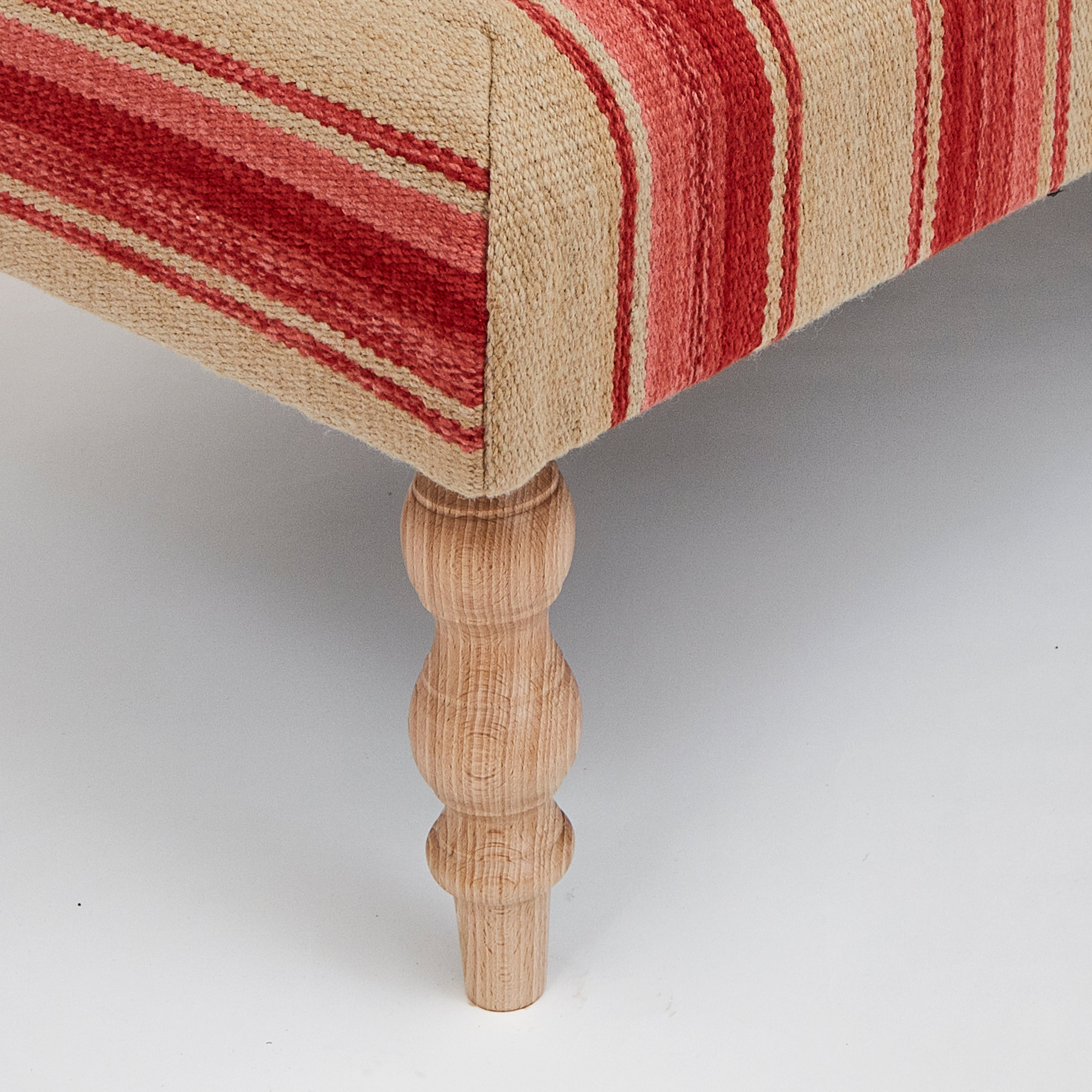 Tasha's Stripe Grenadine Ottoman