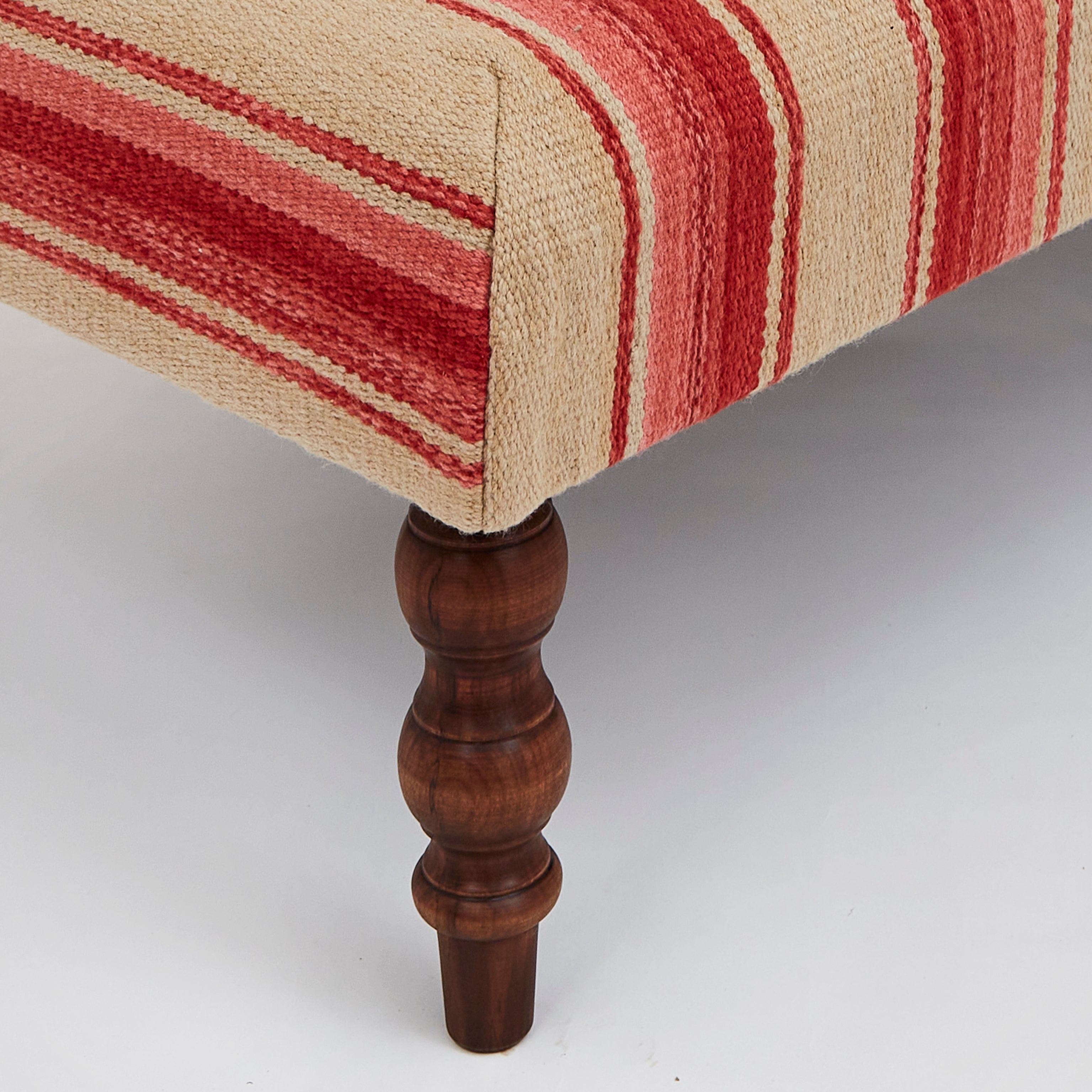 Tasha's Stripe Grenadine Ottoman
