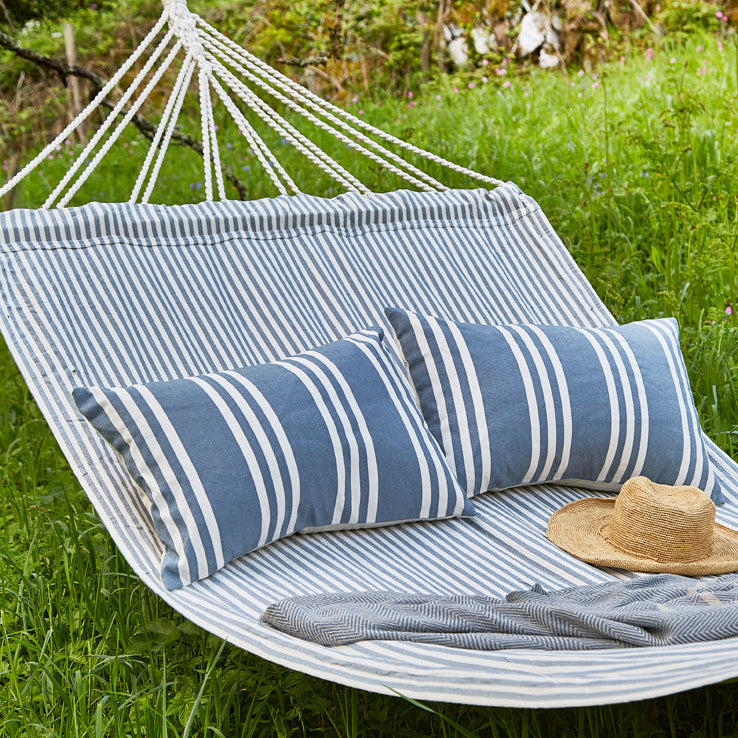 Maxime Blue Canvas Cushion