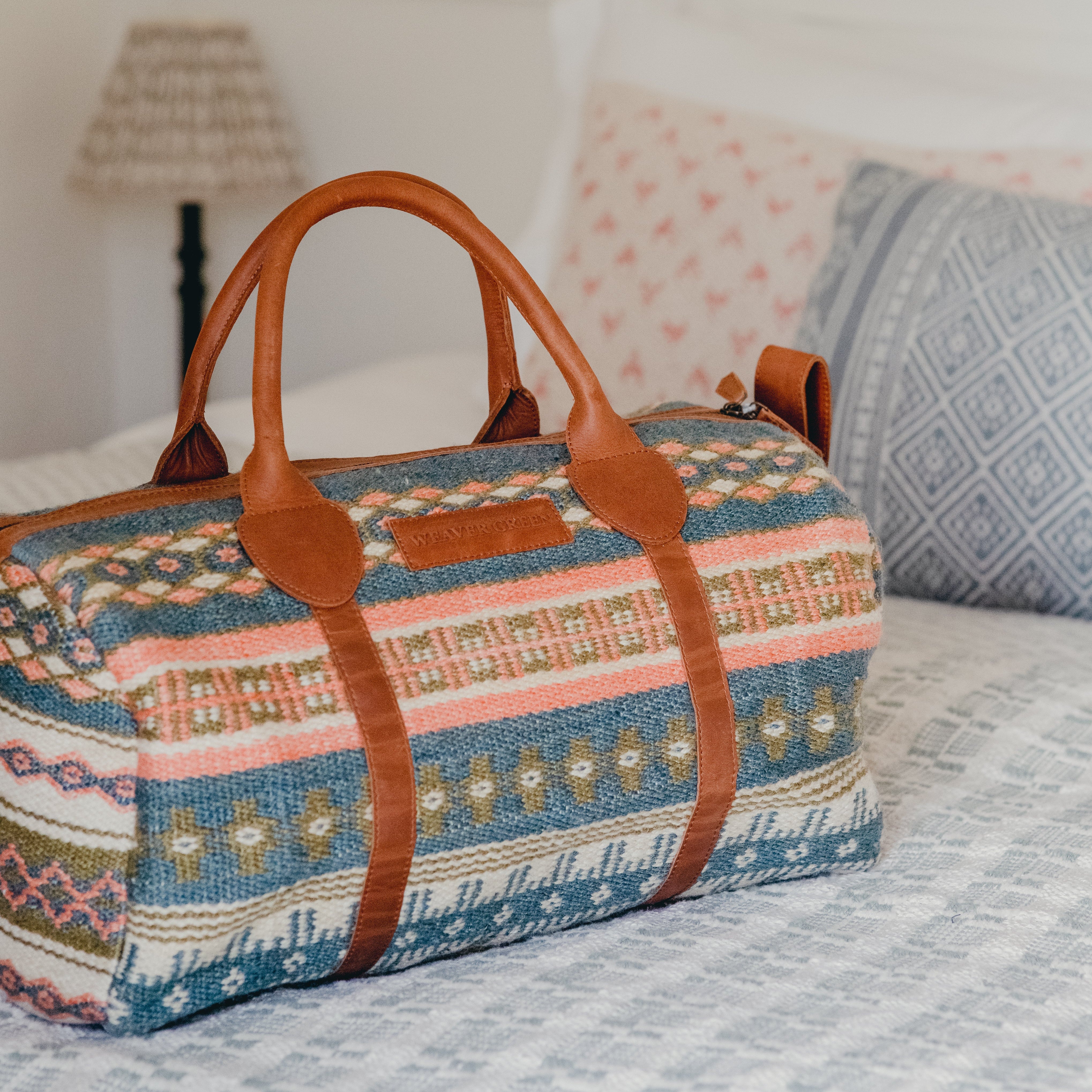 Fairisle Coral Weekender Bag