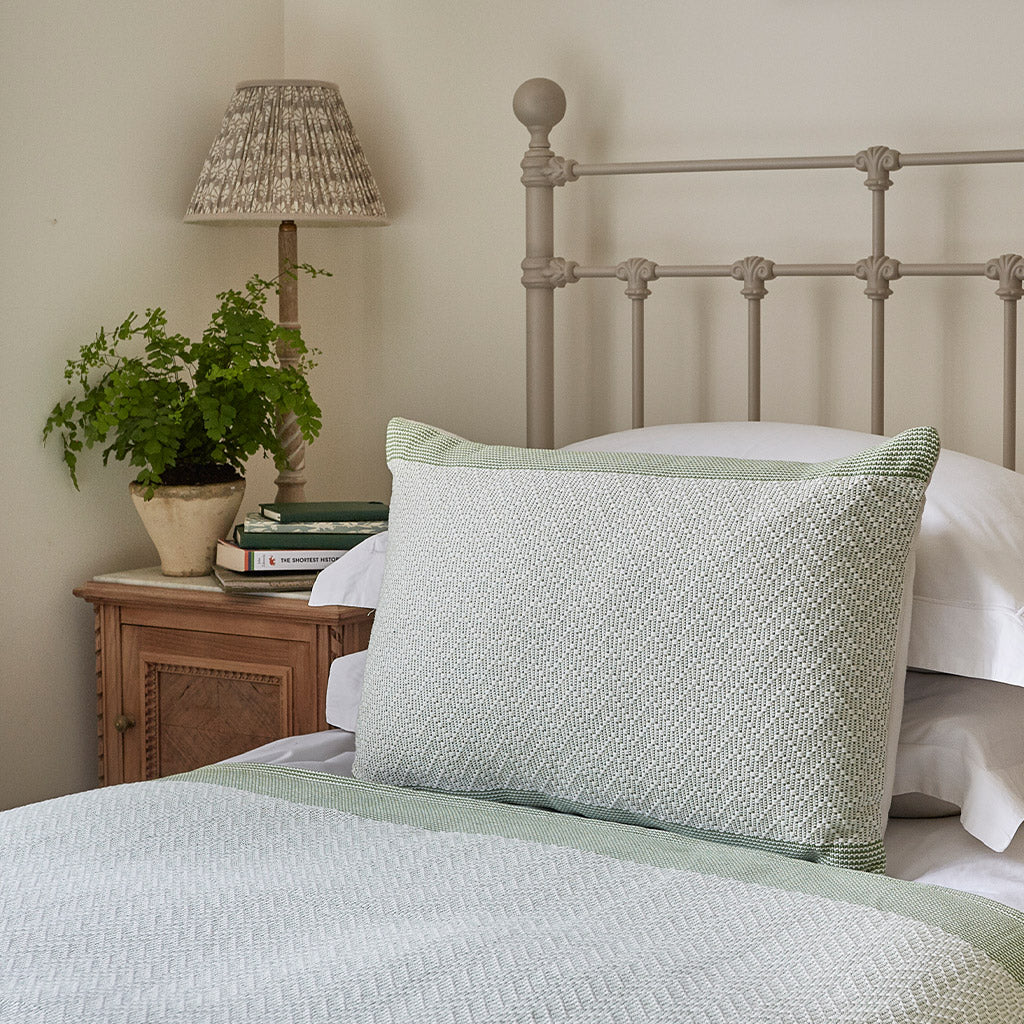 Chevron Green Cushion