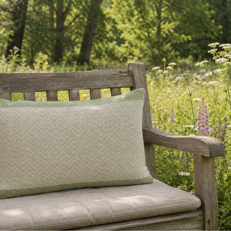 Chevron Green Cushion
