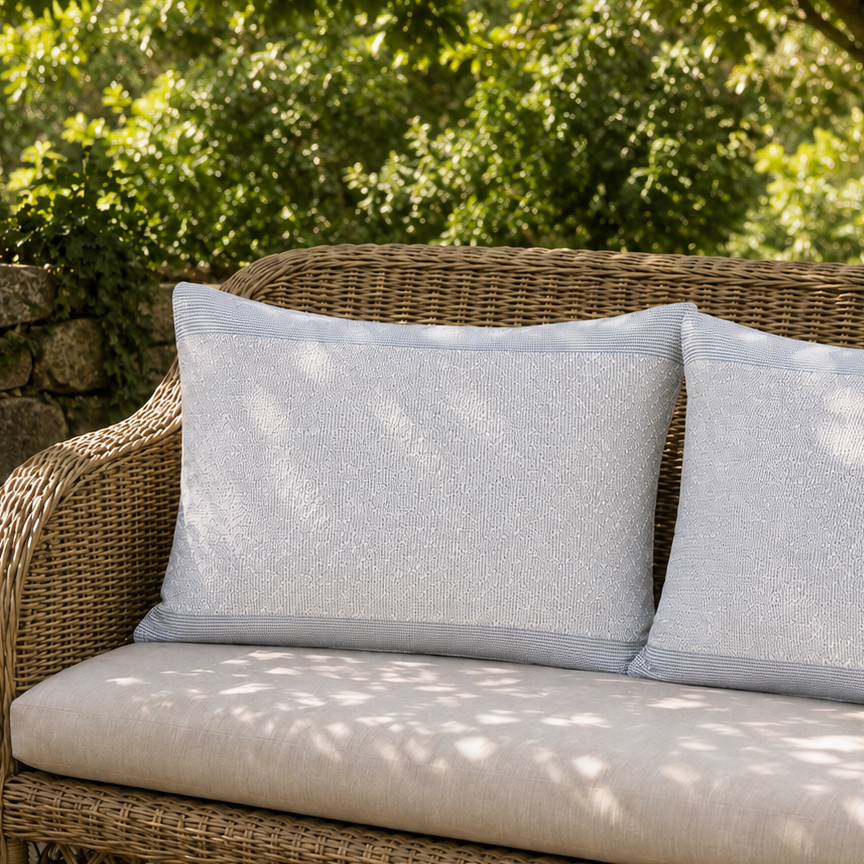 Chevron Sky Blue Cushion