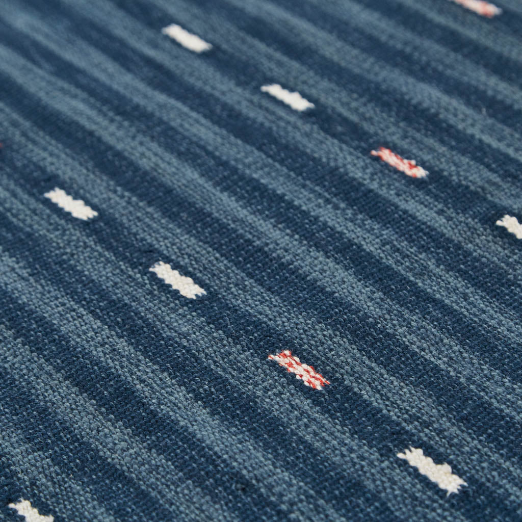 cosmo indigo striped rug 