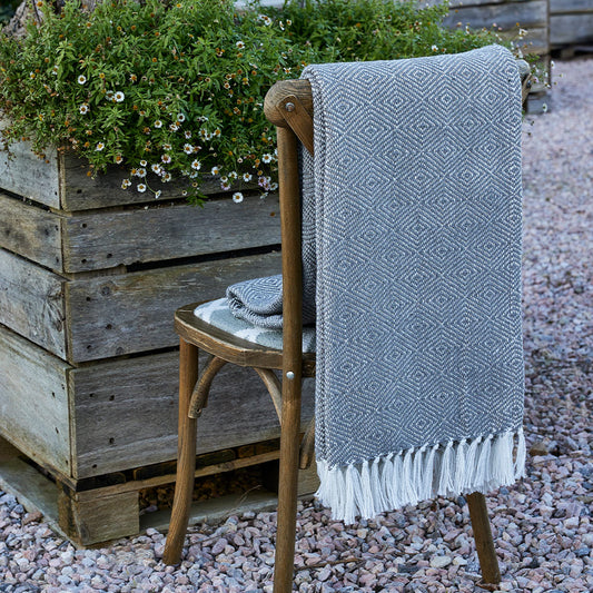 Diamond Slate Grey Blanket