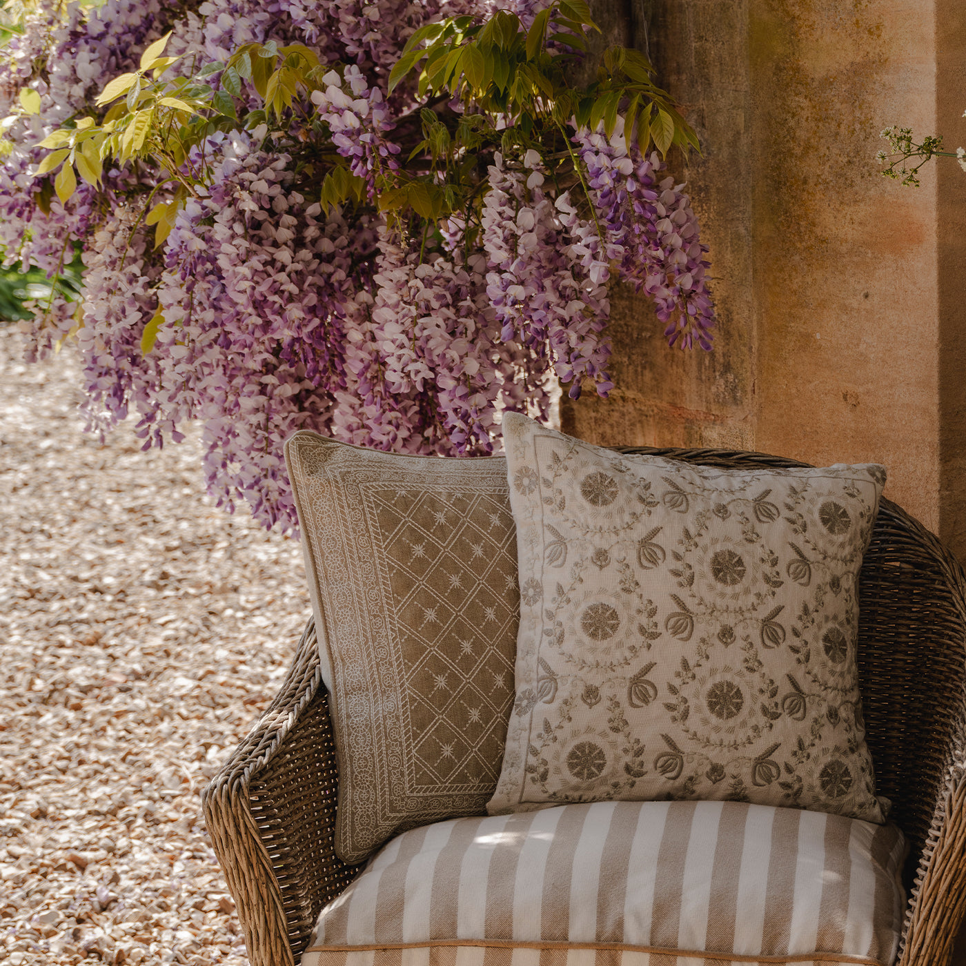 Suzani Garland Eucalyptus Cushion