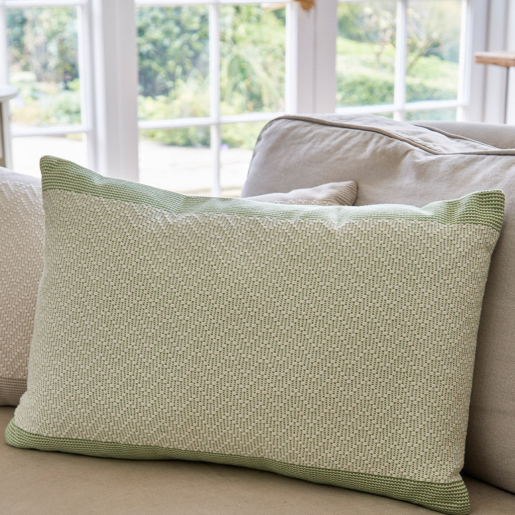 Chevron Green Cushion