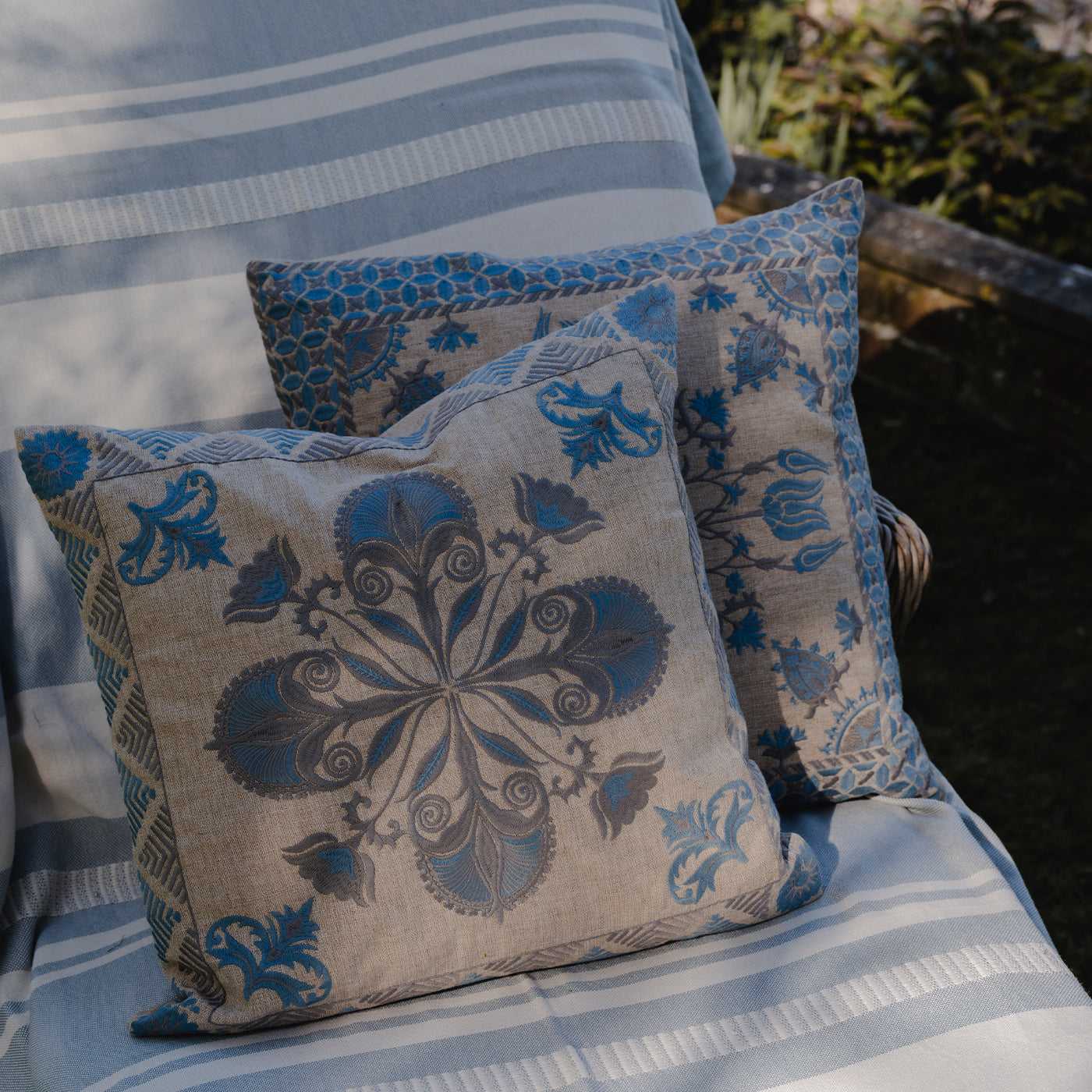 Iris Blue Cushion