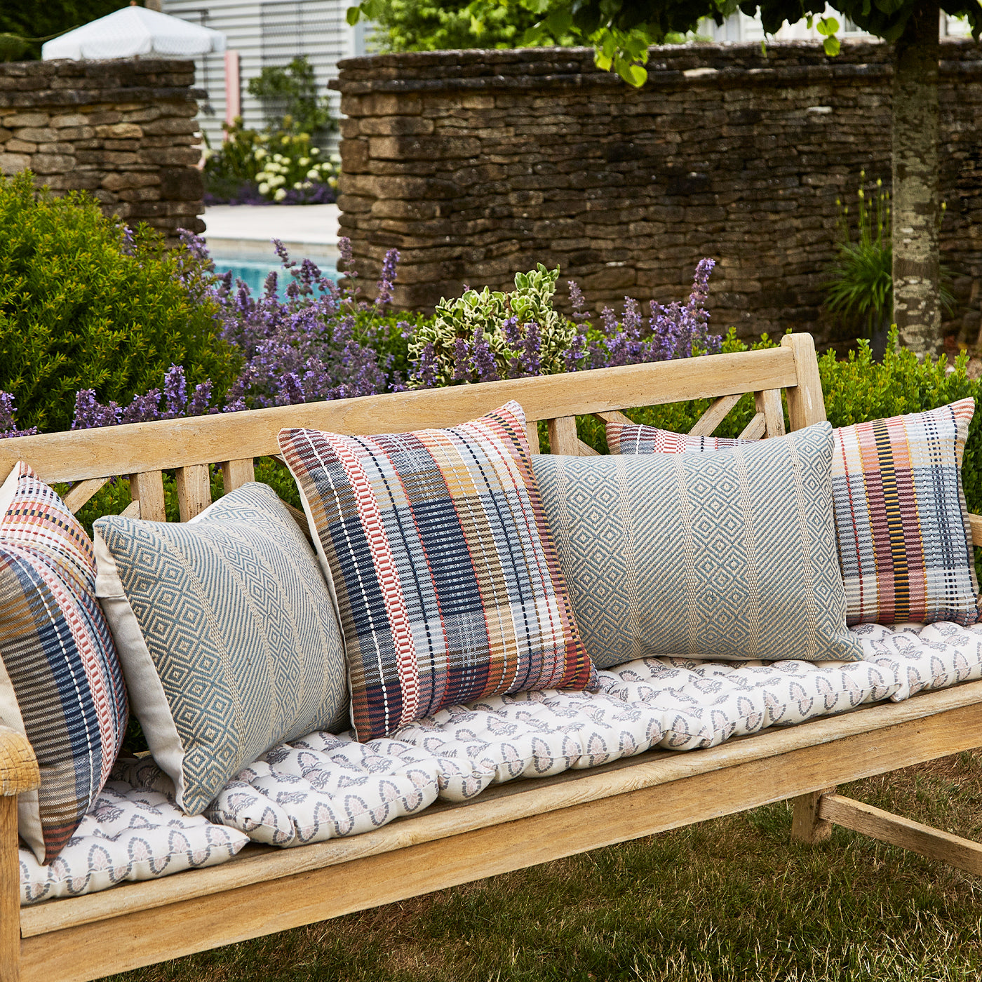 Madras Pink Check Cushion