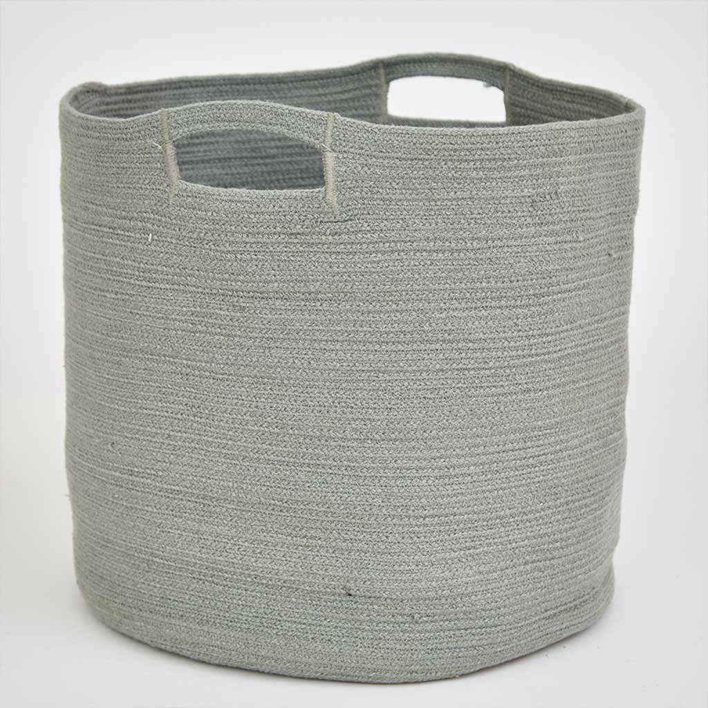 Dove Grey Basket & Blanket Bundle