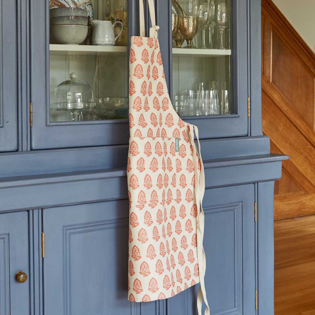 Jaipur Acorn Coral Canvas Apron