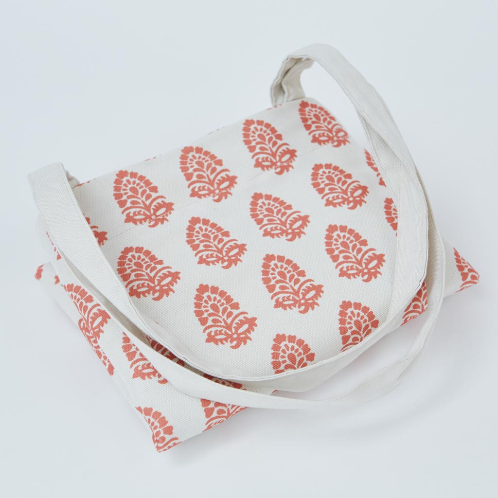 Jaipur Acorn Coral Canvas Bag