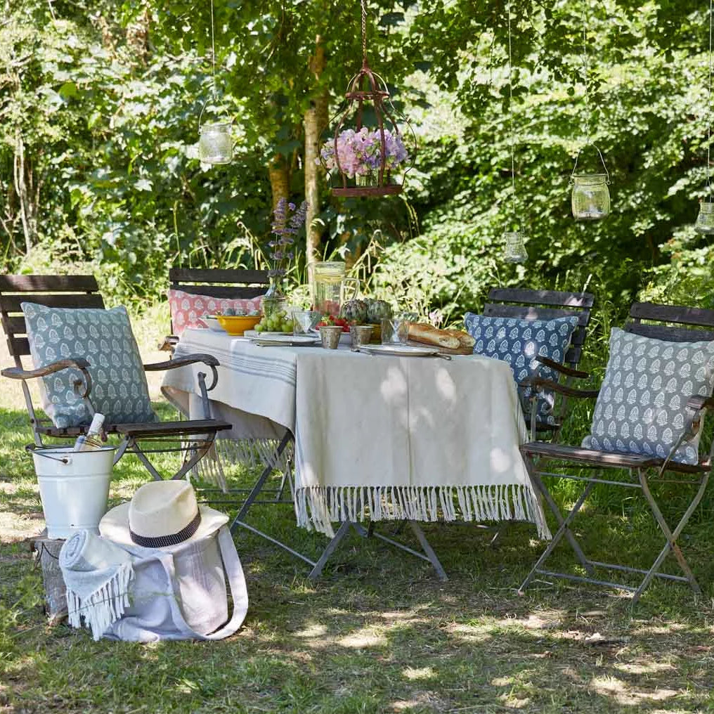 Antibes Linen & Grey Throw - Sale Item