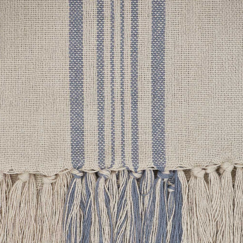 Antibes Linen & Blue Throw - Sale Item