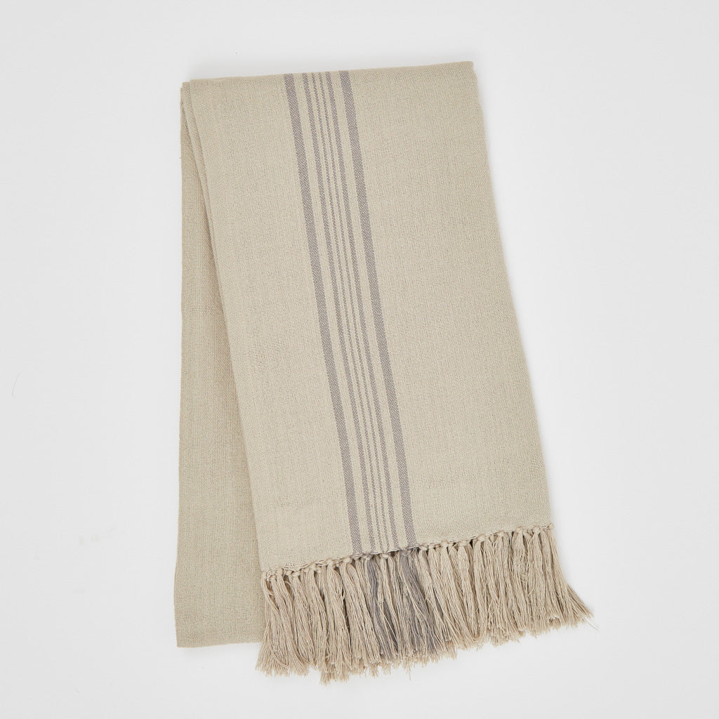 Antibes Linen & Grey Throw - Sale Item