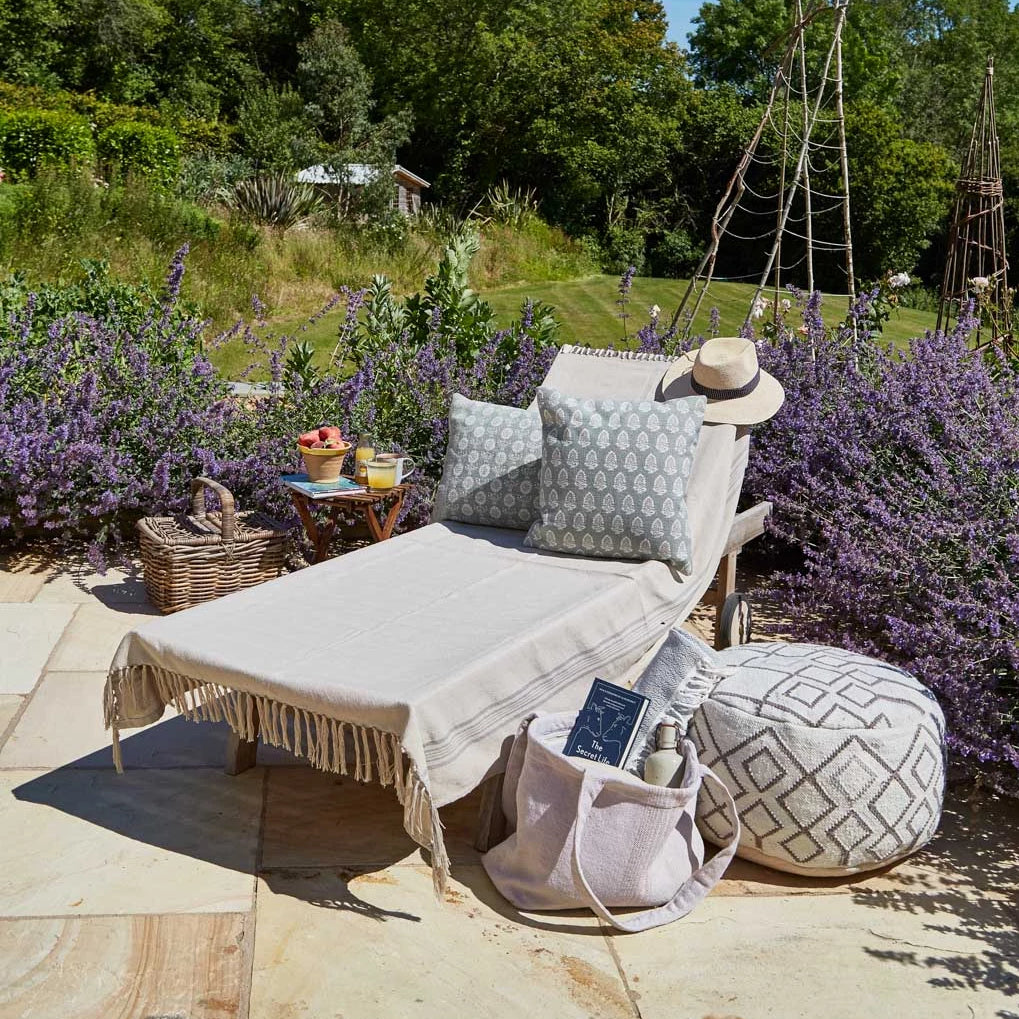 Antibes Linen & Grey Throw - Sale Item