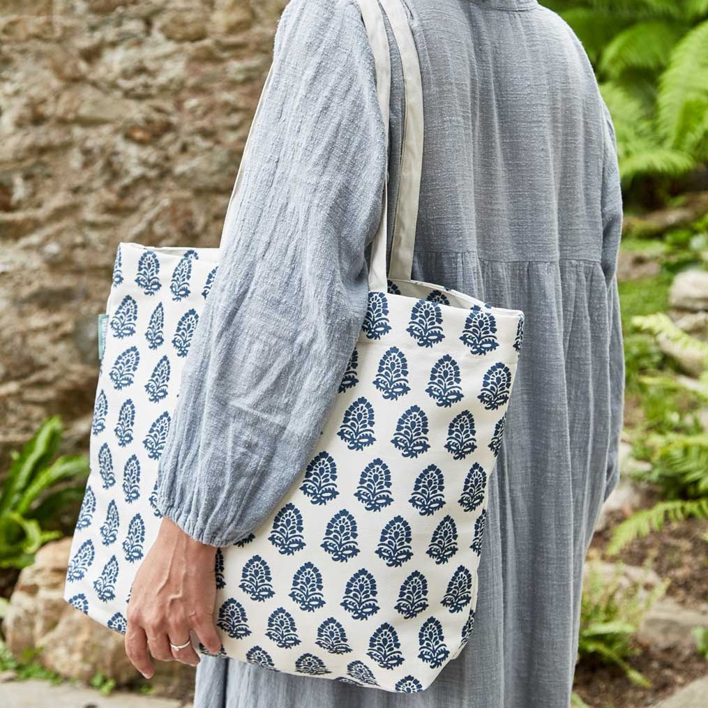 Jaipur Acorn Navy Canvas Bag