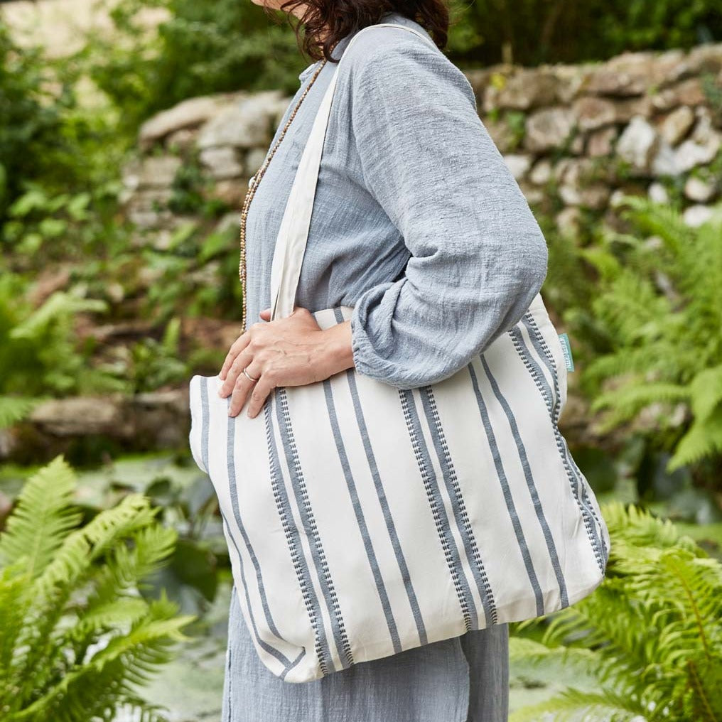 Las Salinas Blue Canvas Bag