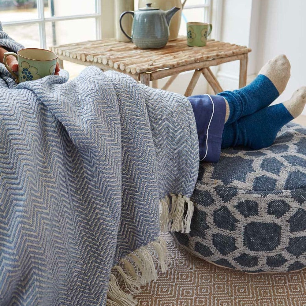 Lavender Herringbone Blanket