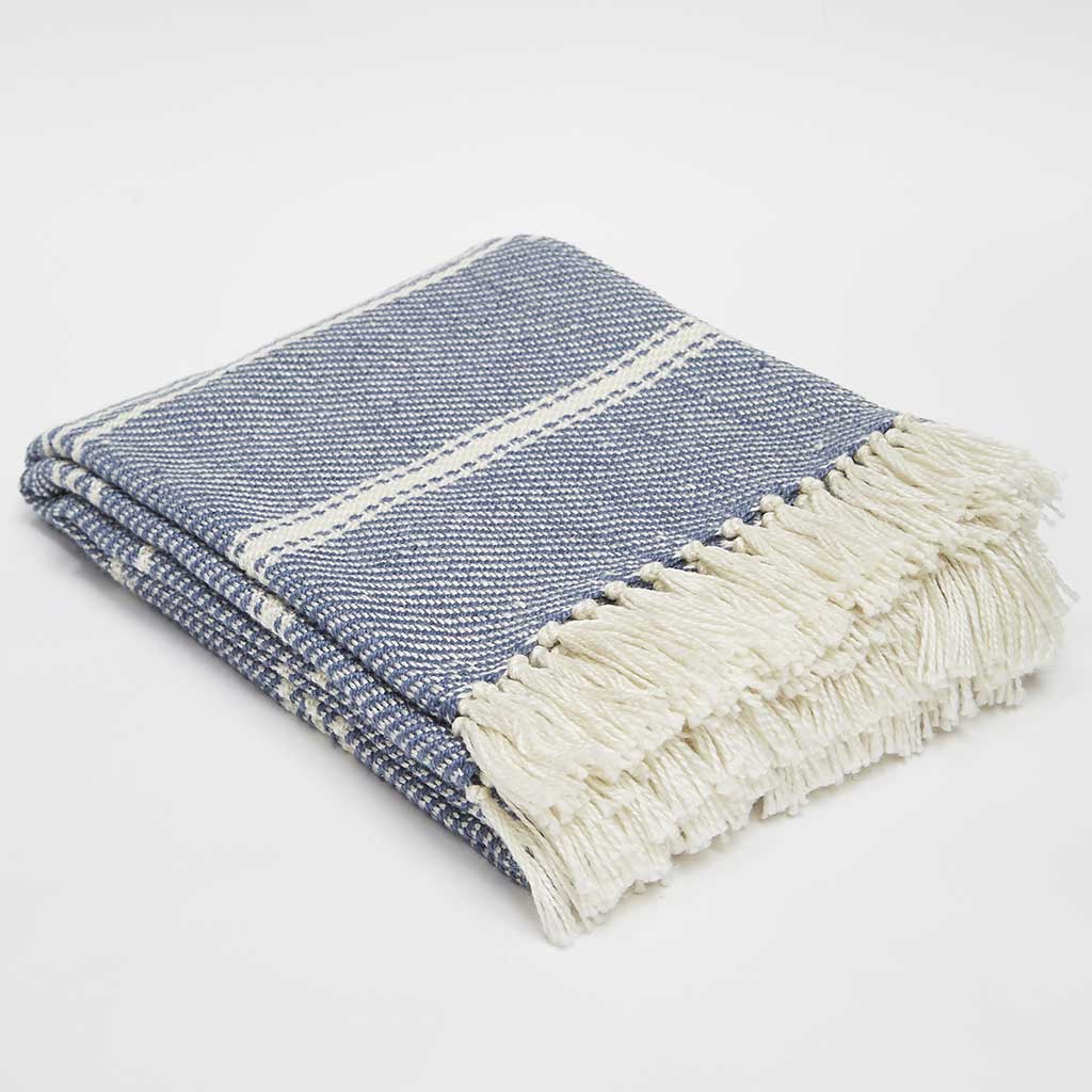 Navy Basket & Blanket Bundle