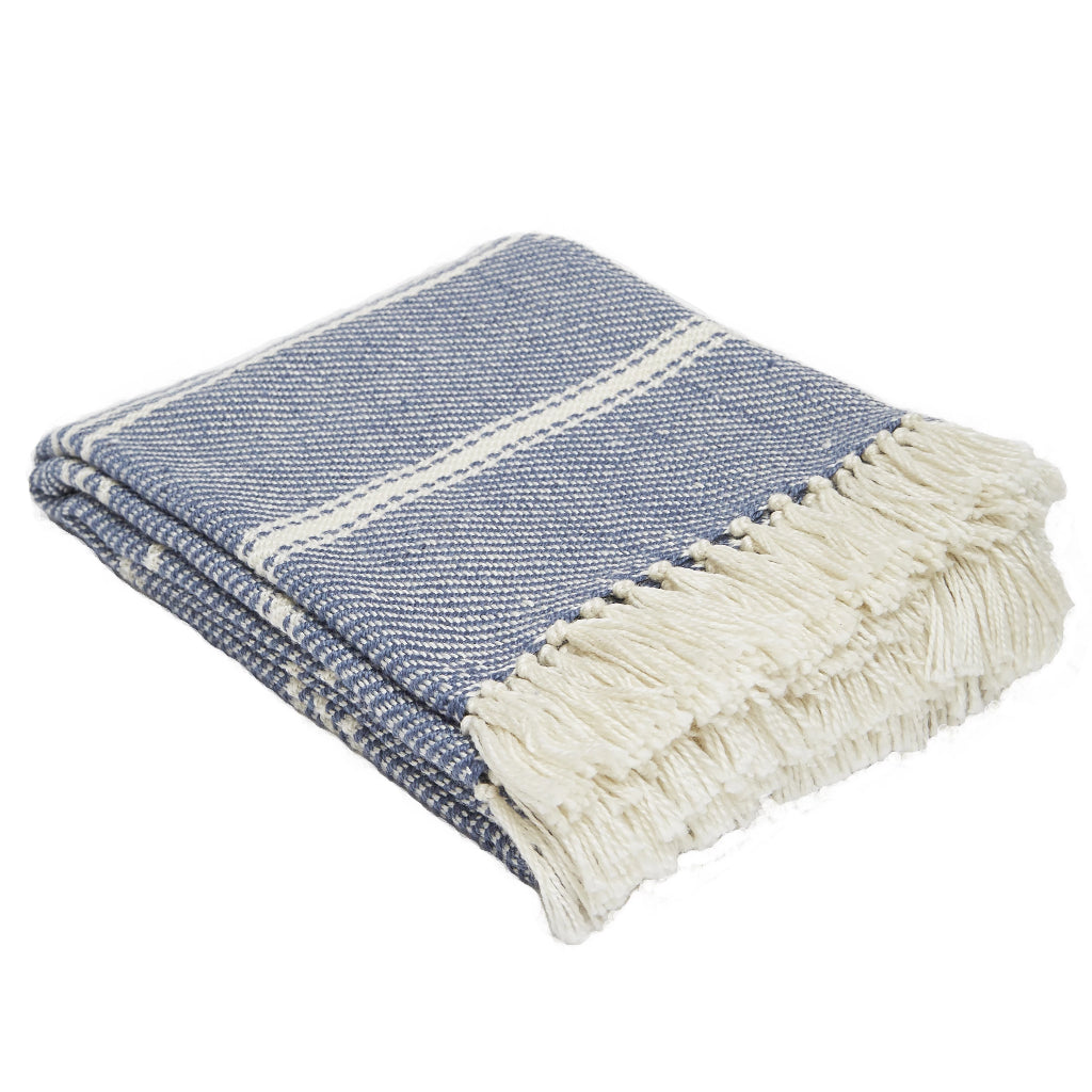 Oxford Stripe Navy Blanket