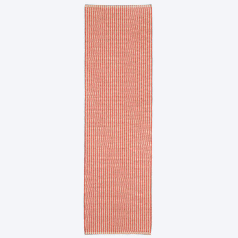 Polperro Stripe Coral Rug | Coral Striped Rugs | Free UK Delivery Over ...
