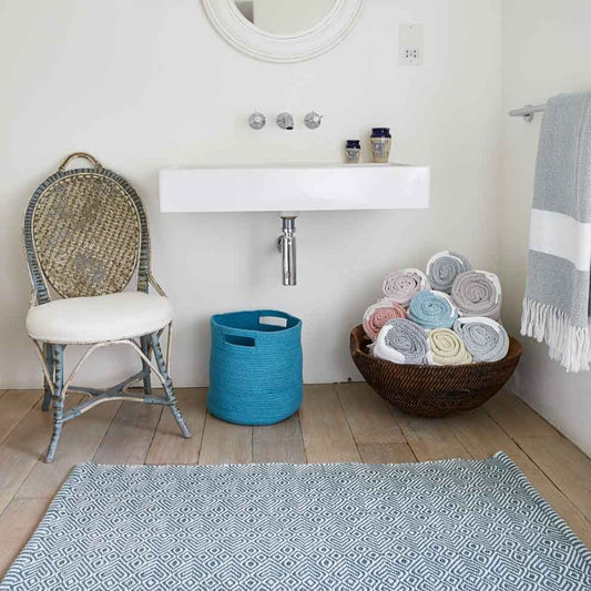 Teal Braided Baskets - Sale Item
