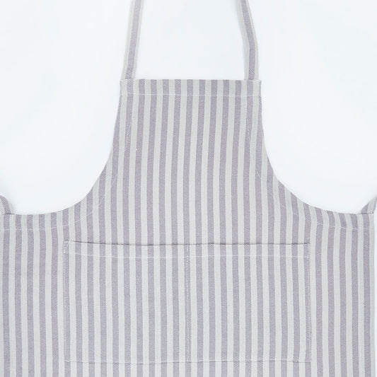 Toulouse Grey & Linen Stripe Apron- Sale Item