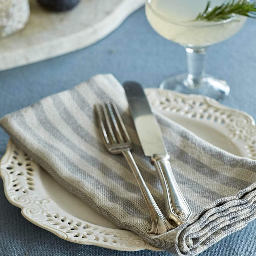 Toulouse Grey Stripe Napkins (4 Pack)