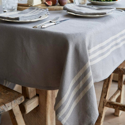 Maxime Grey & Linen Tablecloth - Sale Item