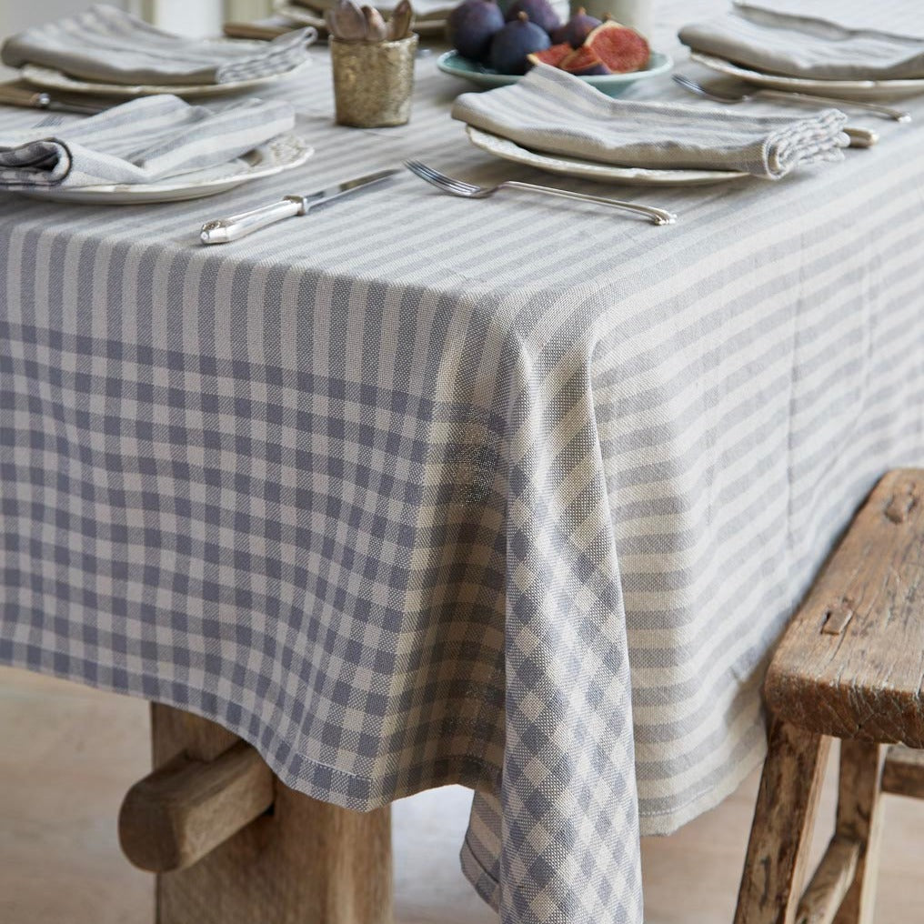 Toulouse Grey Stripe Tablecloth - Sale Item