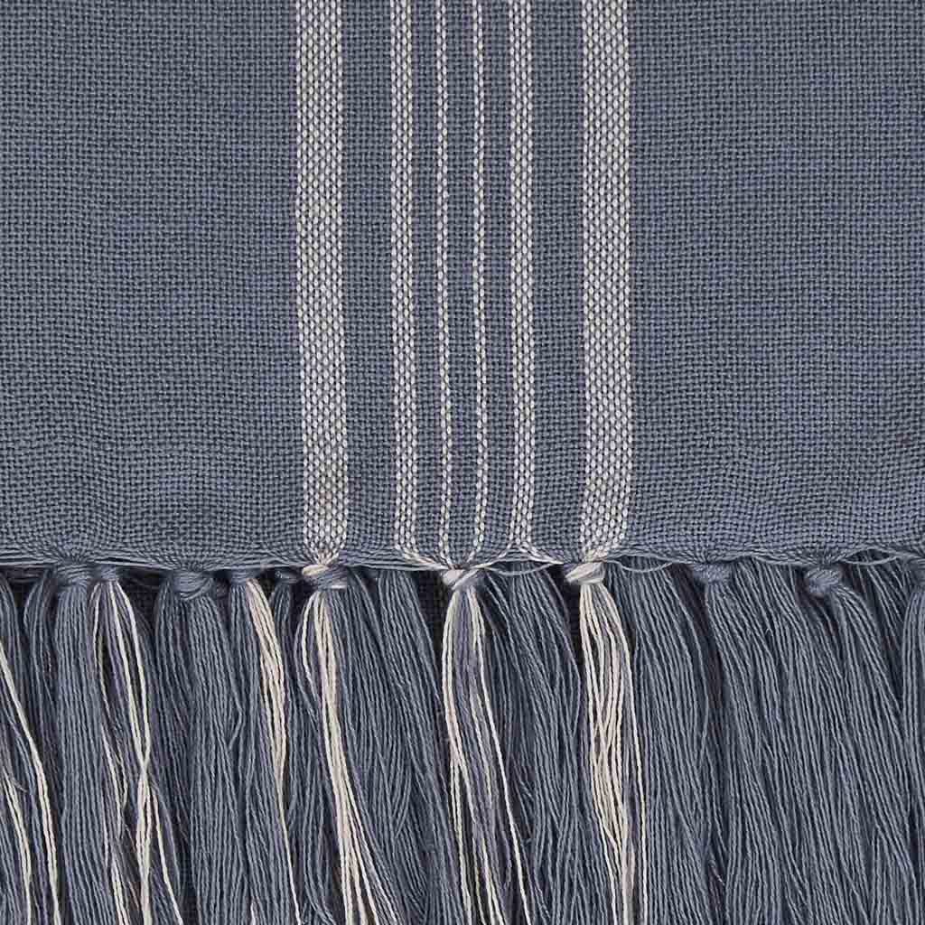 Antibes Blue & Linen Stripe Throw - Sale Item