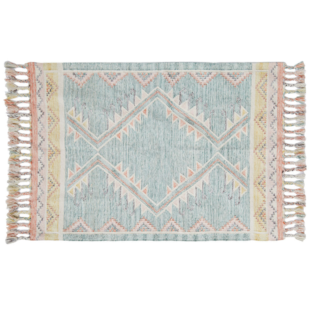 Weaver Green Andalucia Paloma geometric pale teal rug 