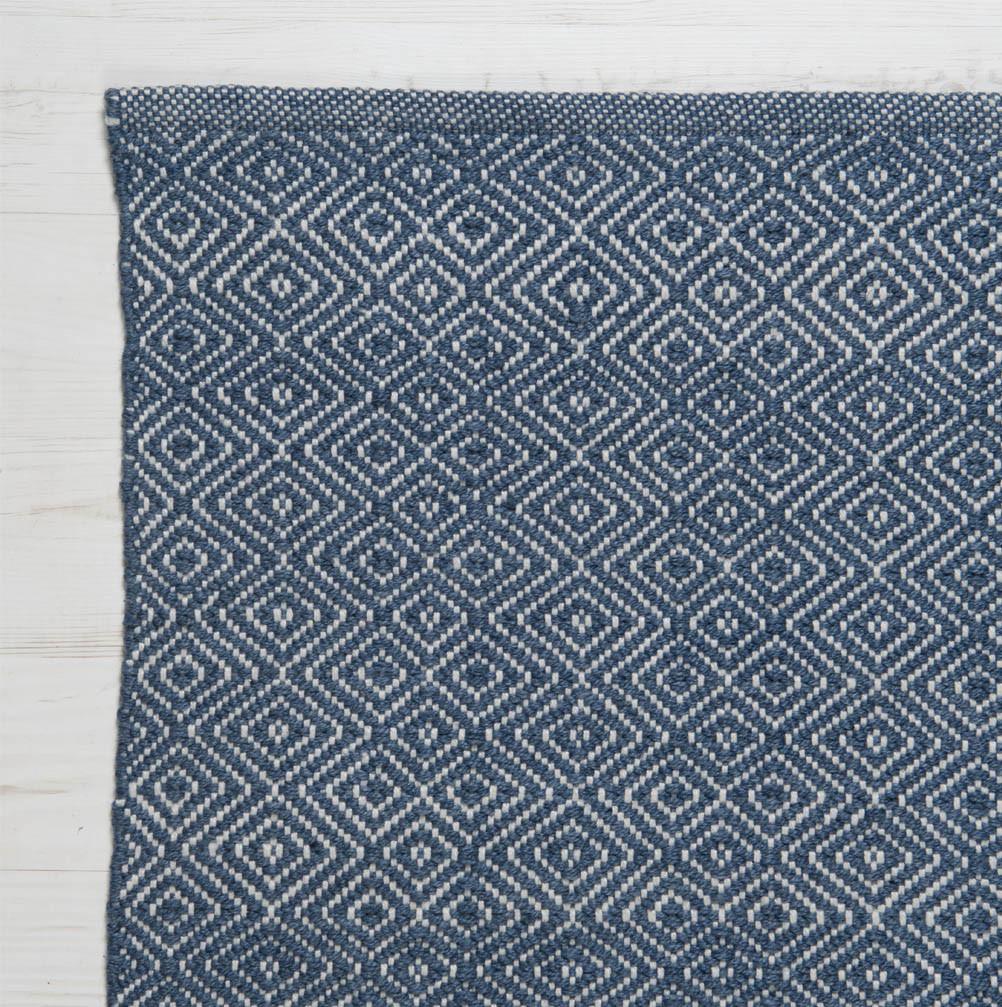 Navy Diamond Runner Rug