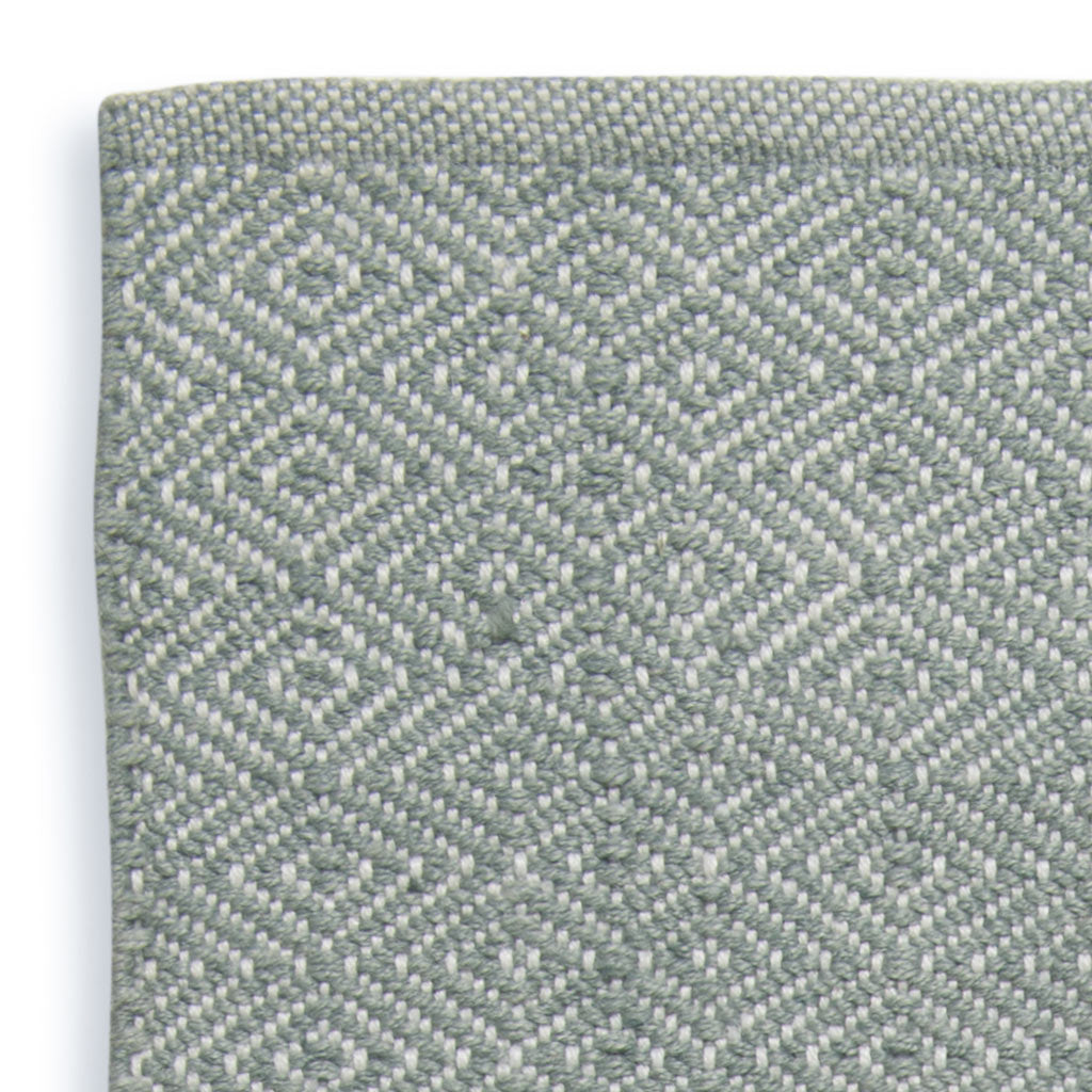 Dove Grey Diamond Rug close up corner