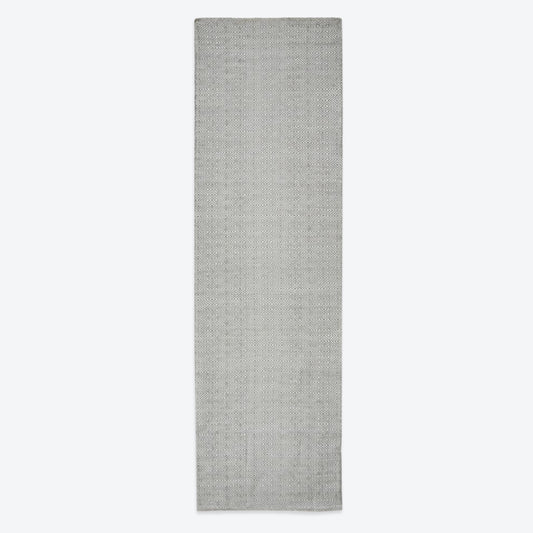 Dove Grey Diamond Runner Rug