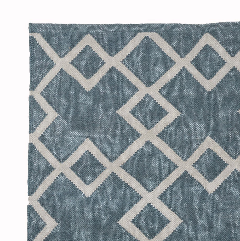 Juno Teal Rug corner